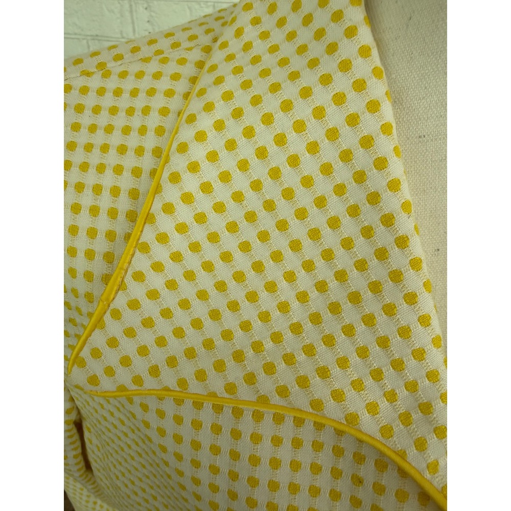 Jessica Howard Blazer Women 14 Yellow Excellent Polka Dot Cotton Button Front - Picture 5 of 5